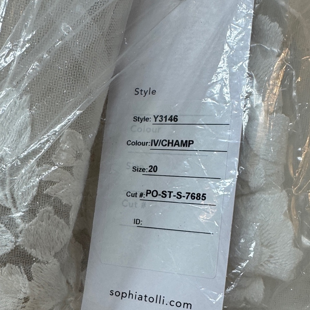 NWT Size 20 Sophia Tolli Wedding Dress Y3146 - Picture 15 of 16